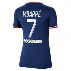 Camisola Paris Saint-Germain Kylian Mbappé 7 Mulher Equipamento Primeiro 2021-2022 Manga Curta